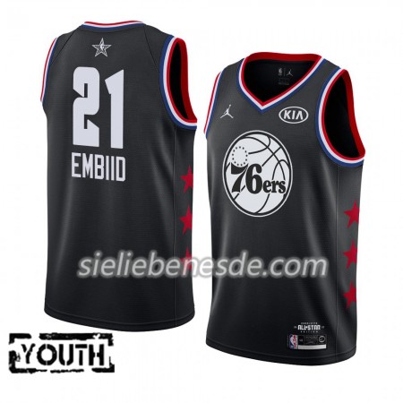 Kinder NBA Philadelphia 76ers Trikot Joel Embiid 21 2019 All-Star Jordan Brand Schwarz Swingman